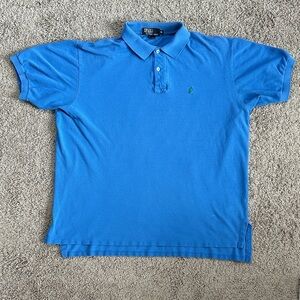 Vintage POLO by RALPH LAUREN Men's Polo T-Shirt Blue  Made In USA Size XL